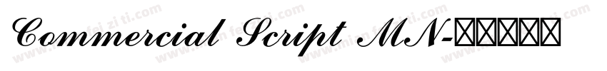 Commercial Script MN字体转换